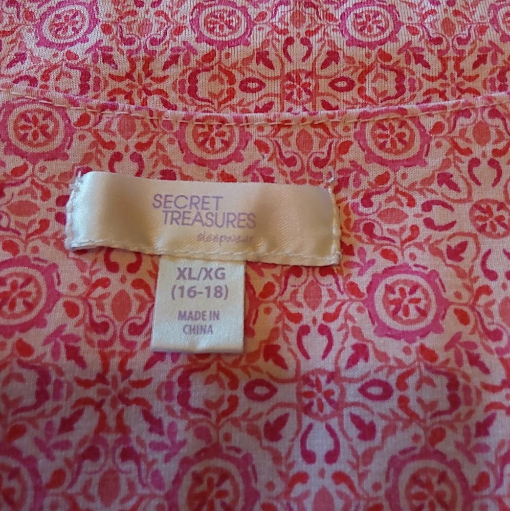 🌺 NEW Secret Treasures Pretty Pink Housedress/Nightgown - Picture 6 of 8